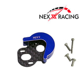 Nexx Racing Carbon Motor Plate + Aluminium Gearbox Cover – Losi Micro-B Brushless Conversion - Blue